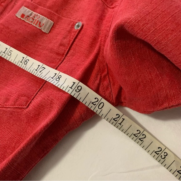 Red Denim Oversized Jacket Womens - Picture 5 of 11